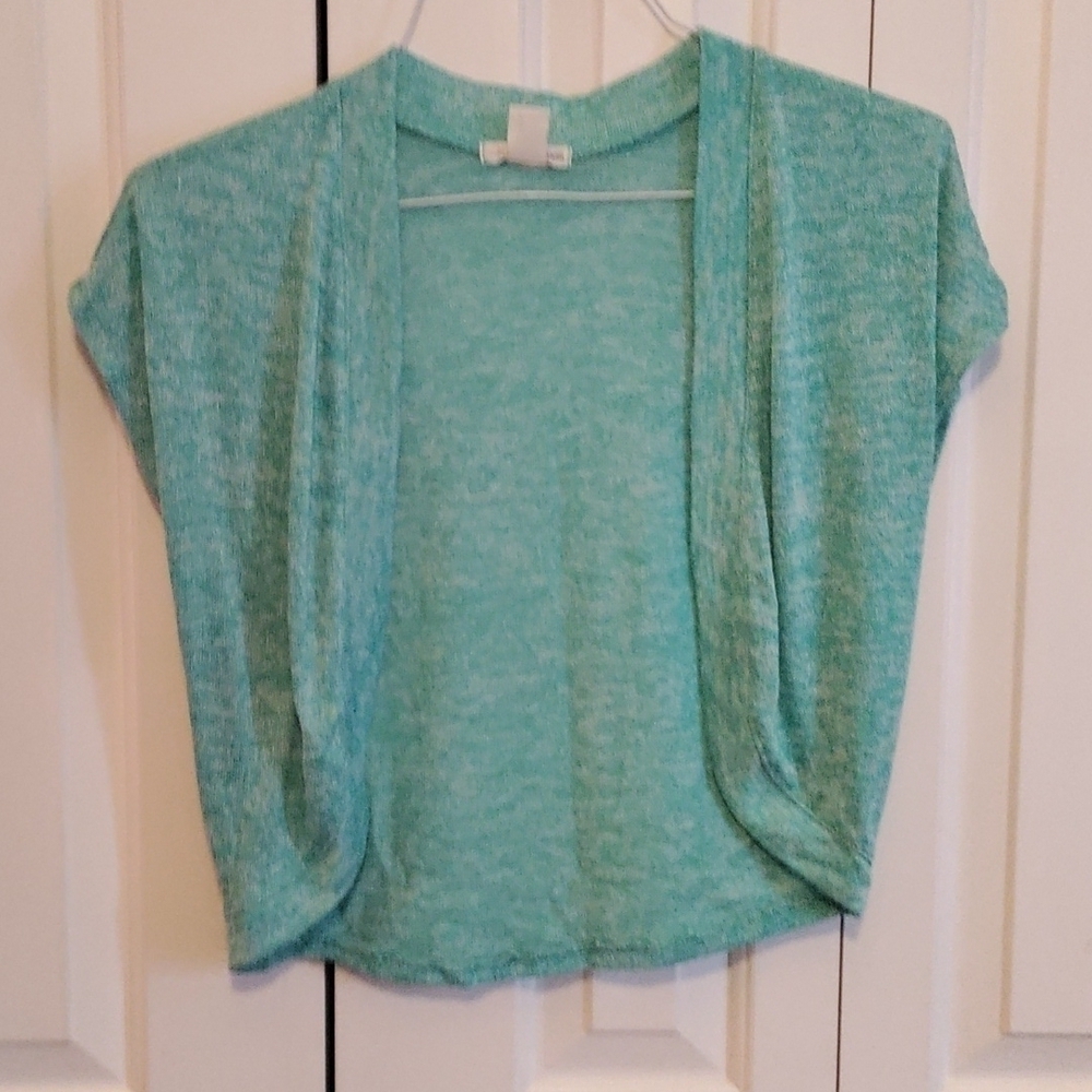 Self-Esteem mint color open sweater medium